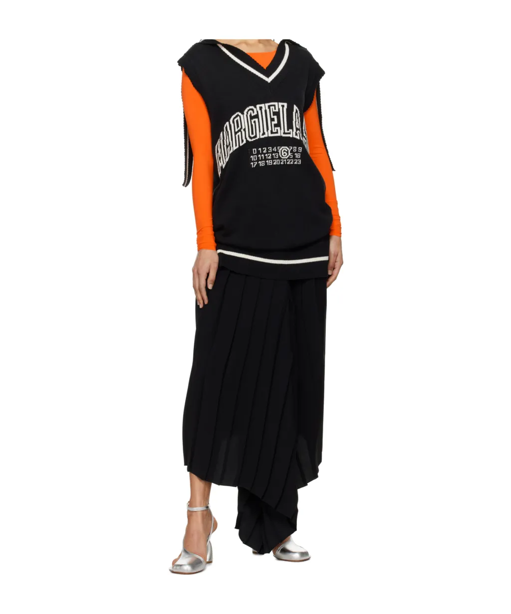 Mm6 Maison Margiela Pleated Pencil Skirt