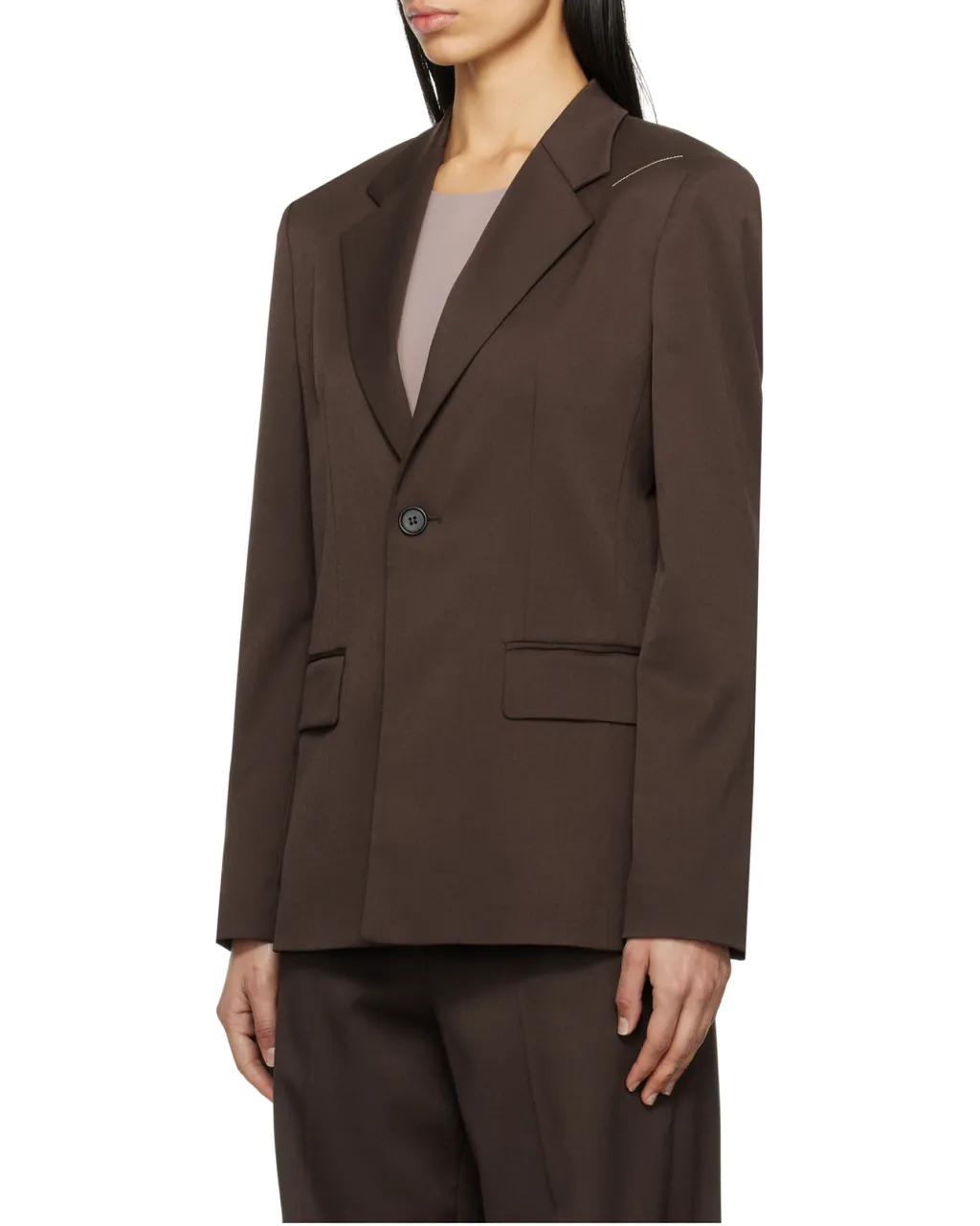 Mm6 Maison Margiela Cut-Out Detailed Buttoned Blazer