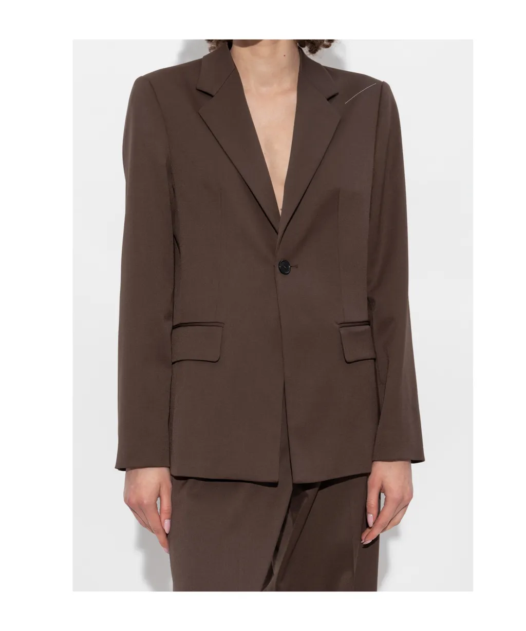 Mm6 Maison Margiela Cut-Out Detailed Buttoned Blazer