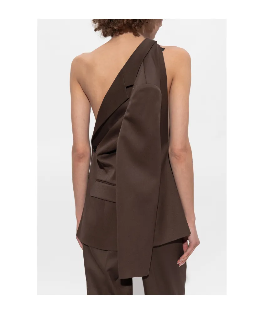 Mm6 Maison Margiela Cut-Out Detailed Buttoned Blazer