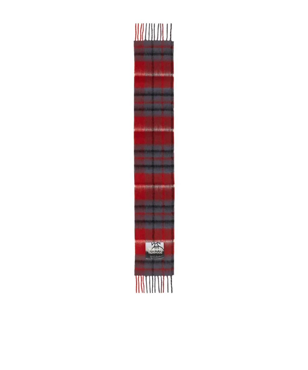 Vivienne Westwood Tartan Scarf Fringed Scarf