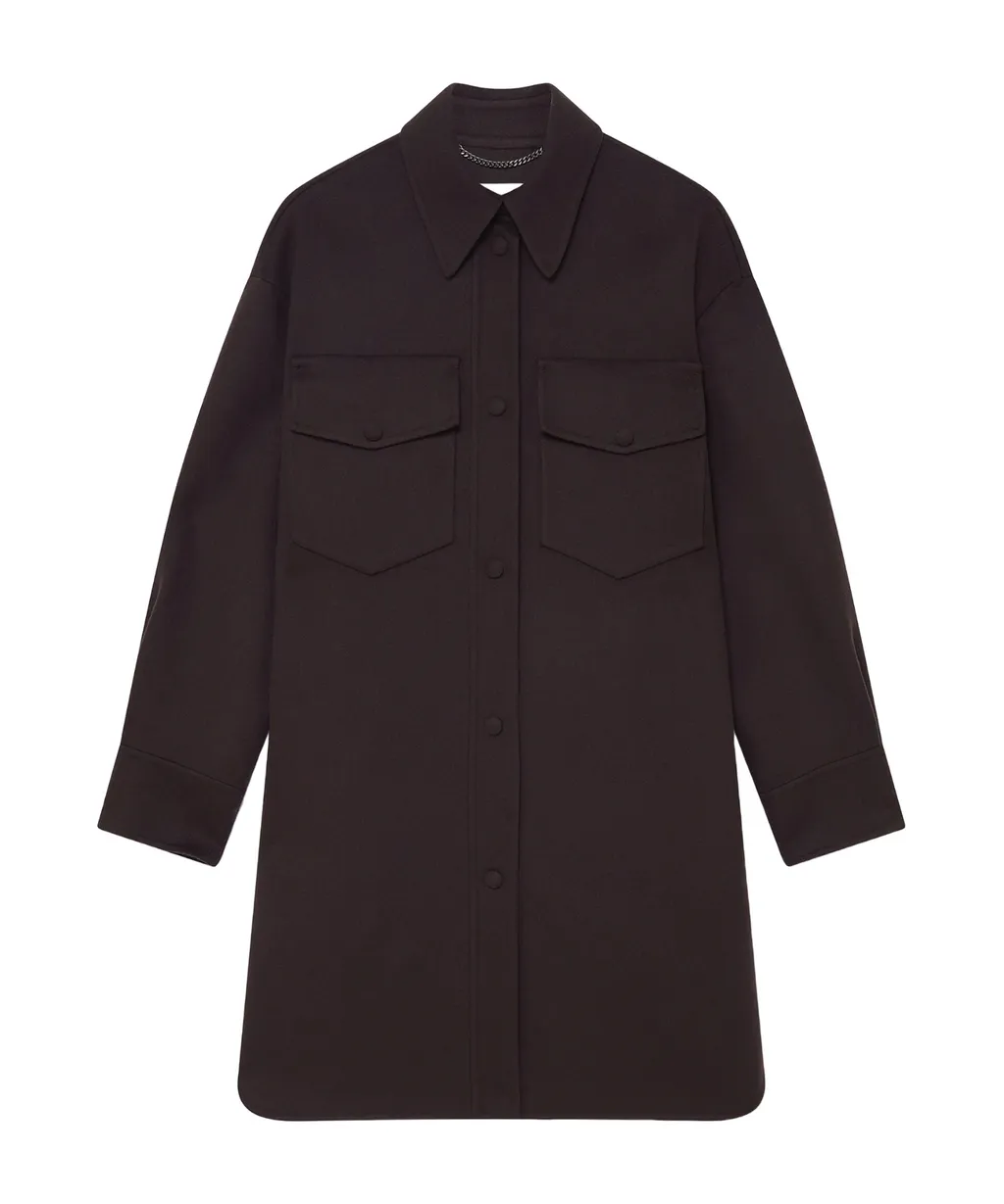 Press-Stud Fastening Overshirt