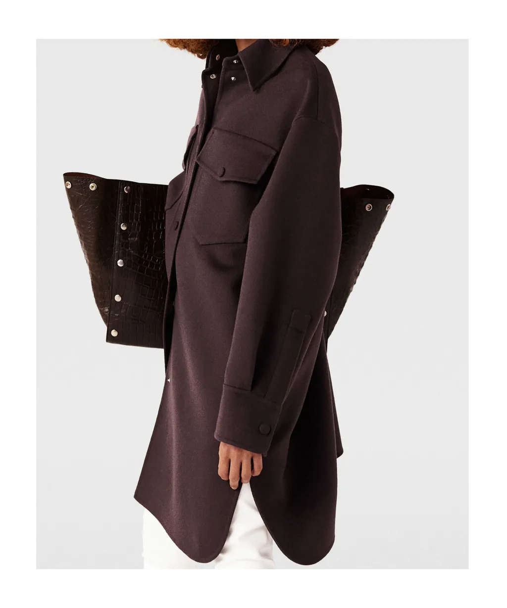 Press-Stud Fastening Overshirt