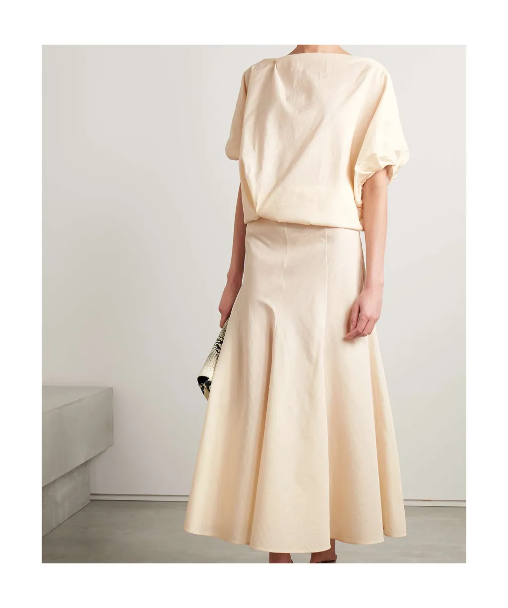 Khaite Niles Cap-Sleeved Top