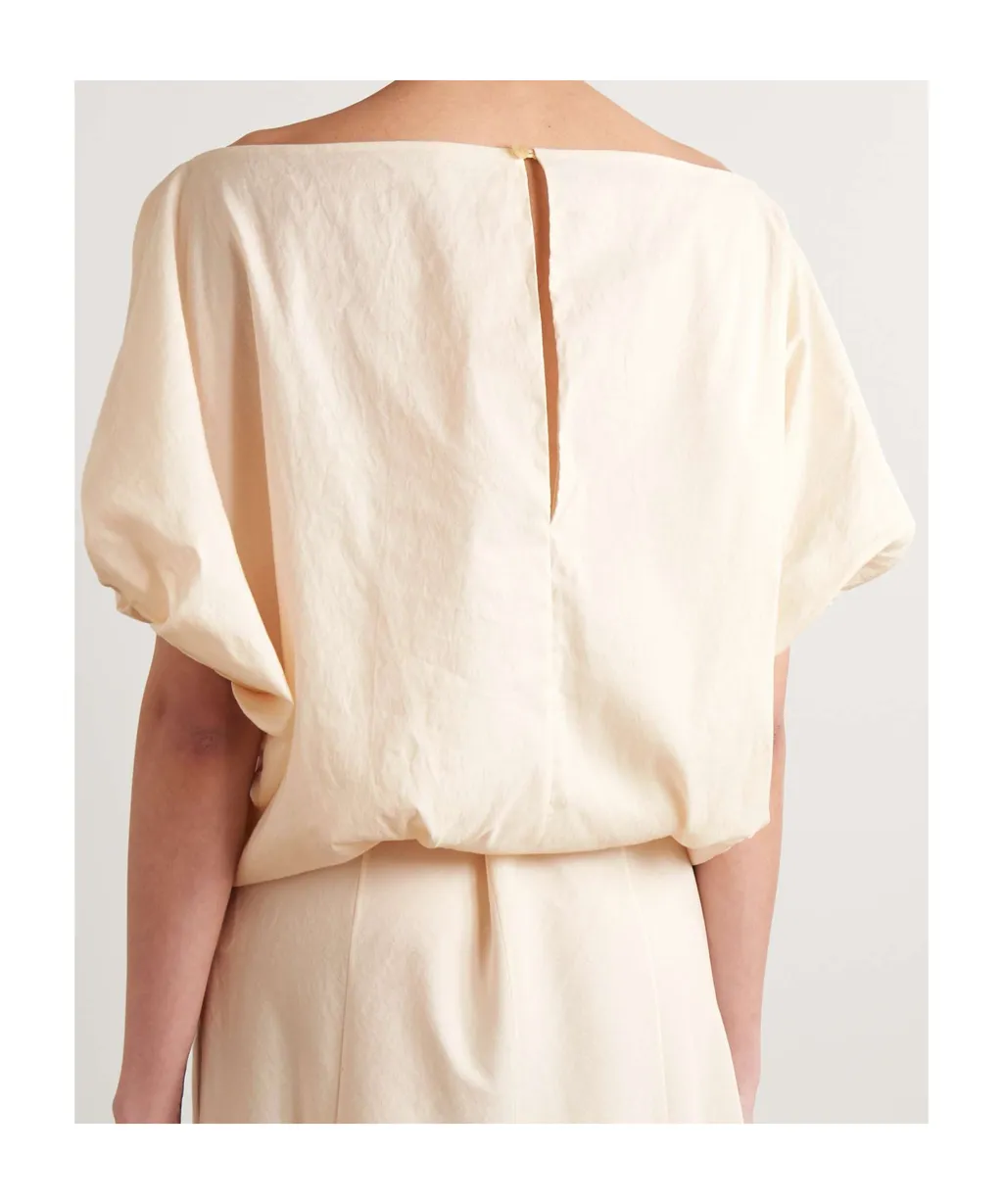 Khaite Niles Cap-Sleeved Top