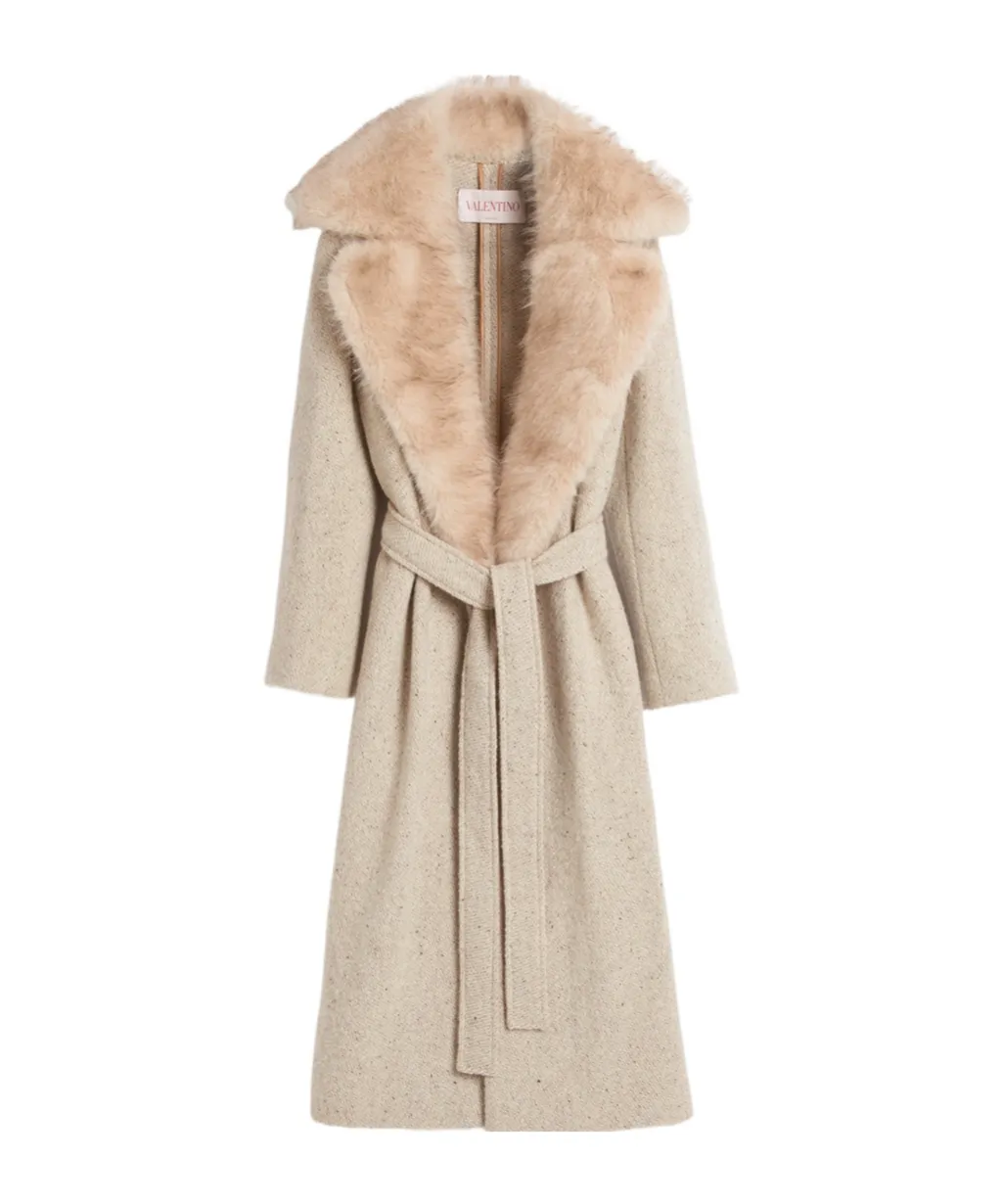 Valentino	Open Front Belted Coat