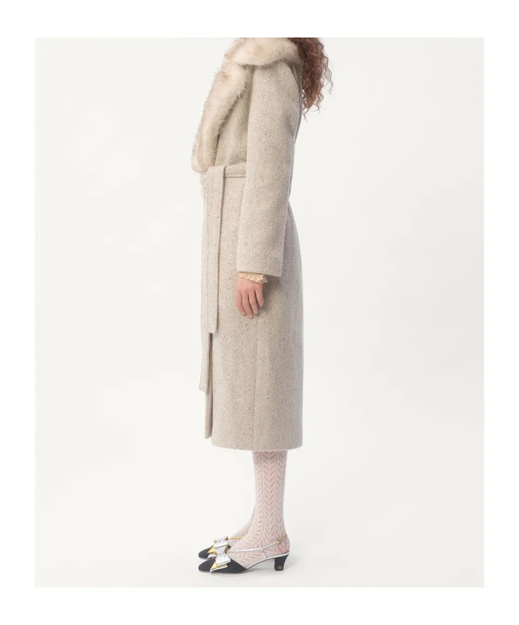 Valentino	Open Front Belted Coat