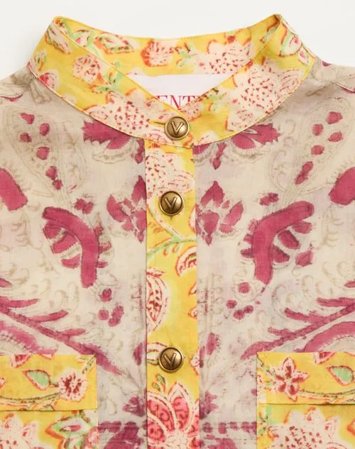 Shirt In Mussola Paisley Speculare Voyage Imaginaire