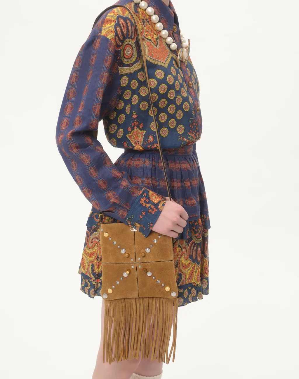 Shirt In Lino Paisley Medaglioni Voyage Imaginaire