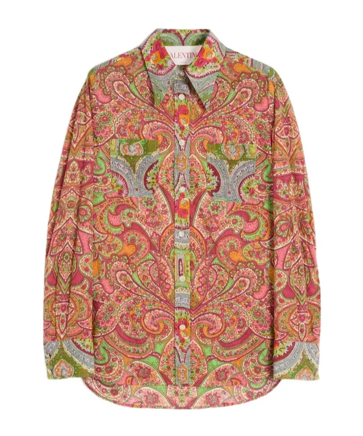 Valentino All-Over Patterned Button-Up Shirt