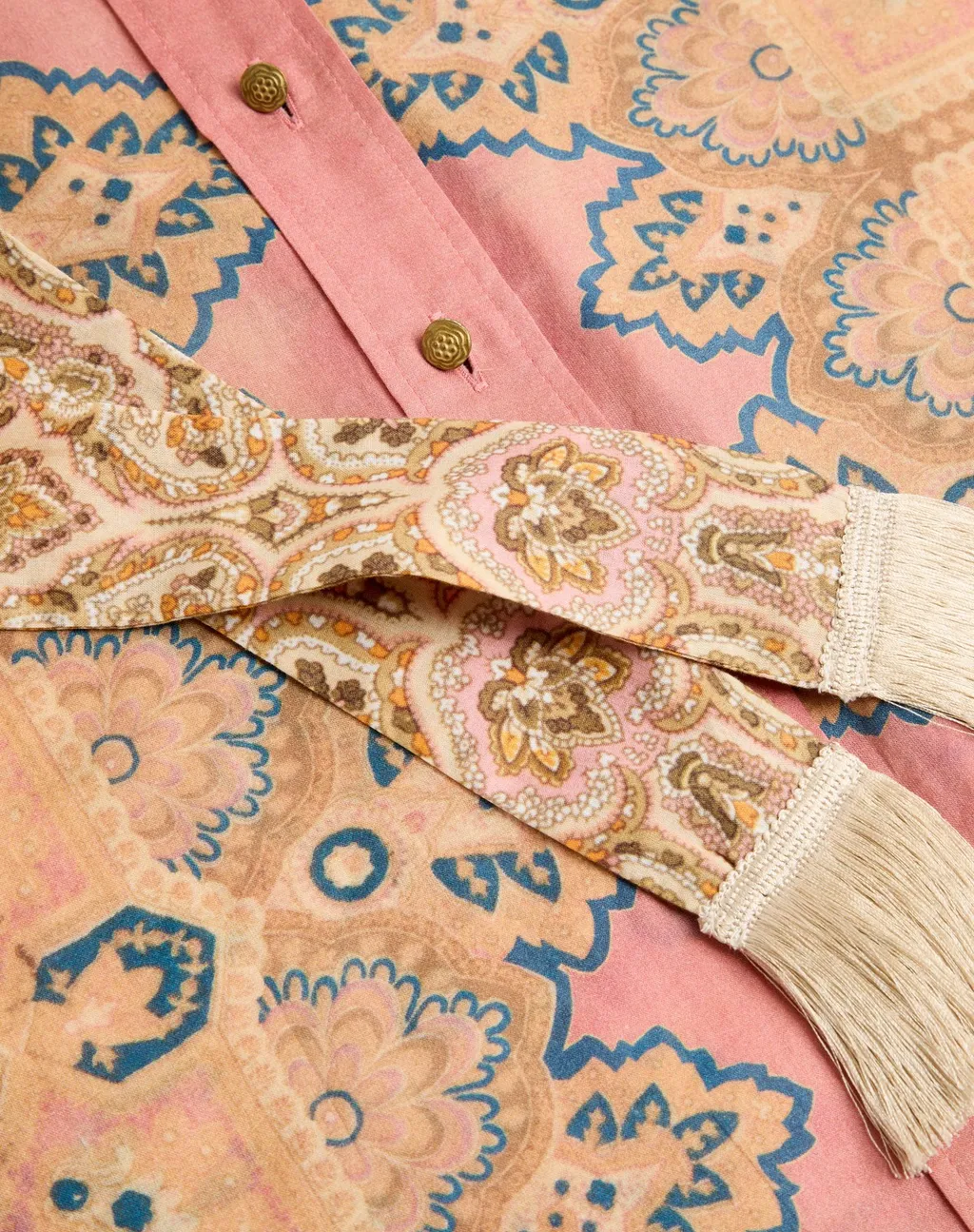 Valentino All-Over Printed Pussy-Bow Shirt