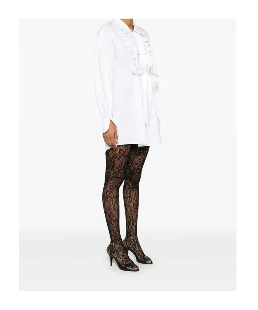 Valentino Ruffled Long-Sleeved Mini Dress