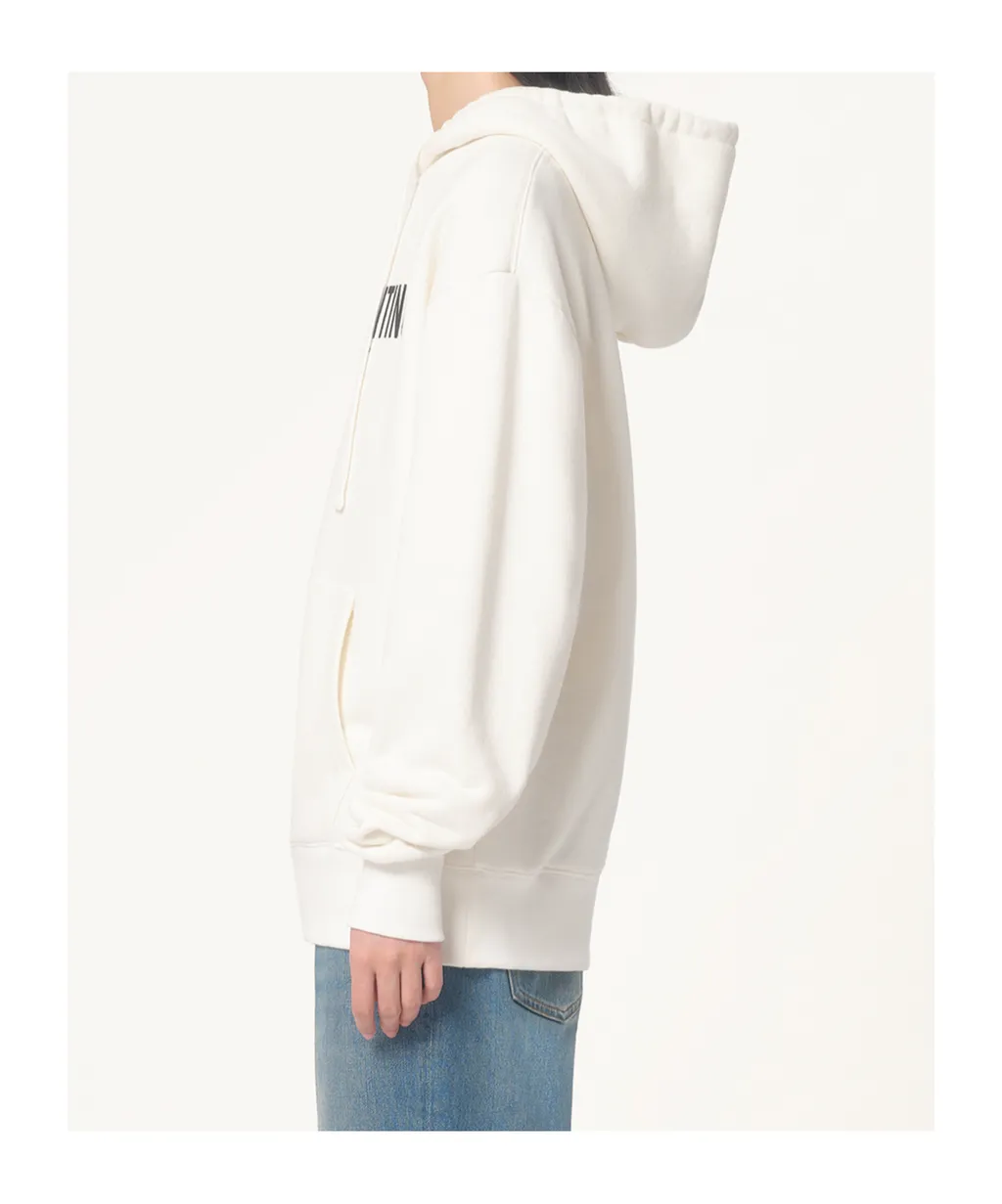 Valentino Logo Printed Drawstring Hoodie