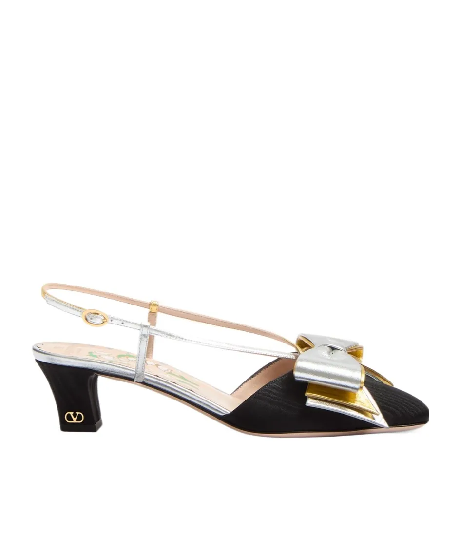 Valentino Bowow Crossover Strap Slingback Pumps
