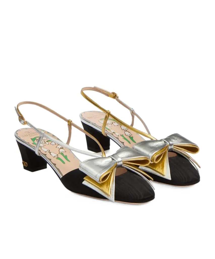 Valentino Bowow Crossover Strap Slingback Pumps