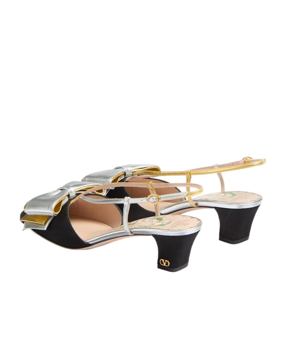 Valentino Bowow Crossover Strap Slingback Pumps