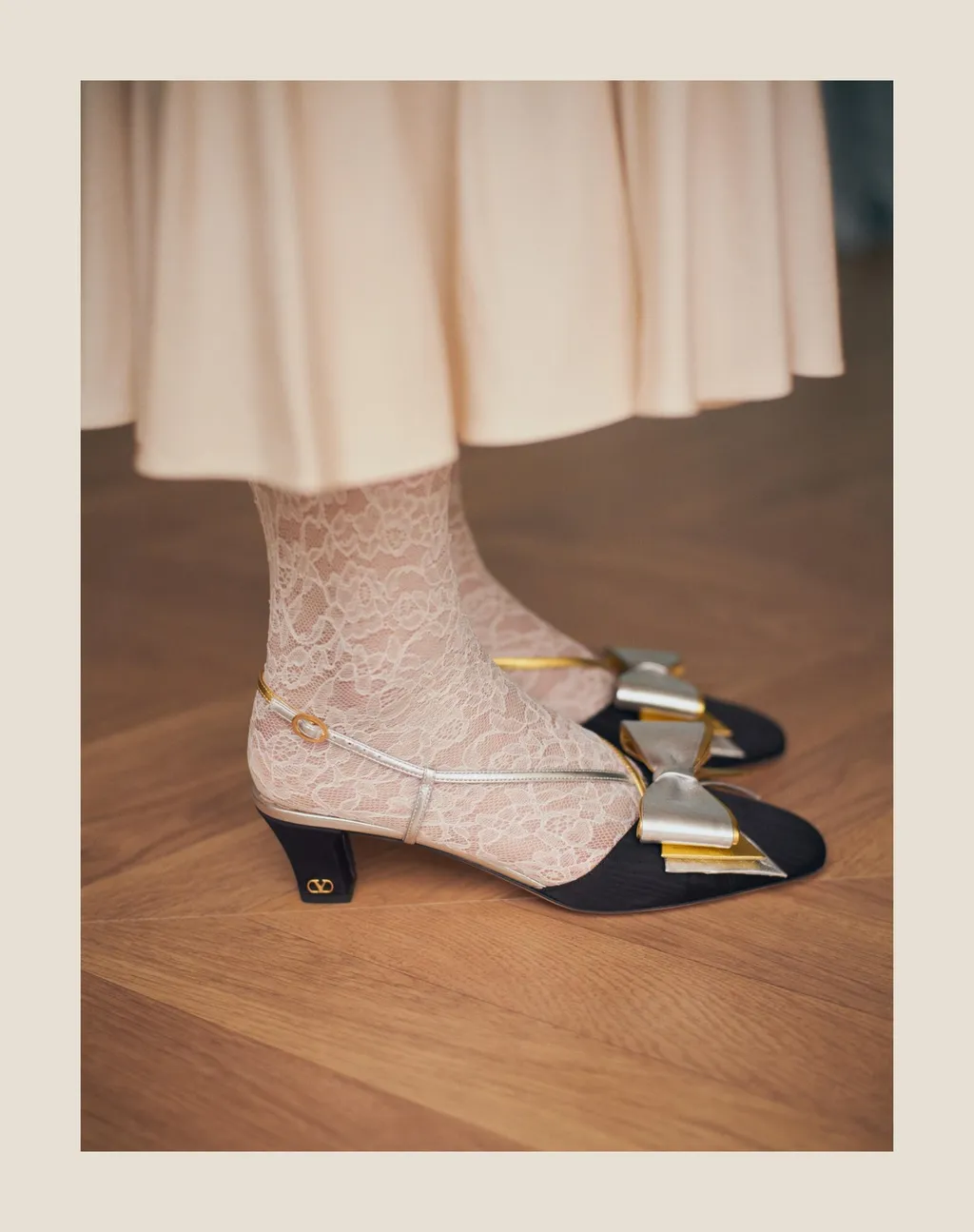 Valentino Bowow Crossover Strap Slingback Pumps