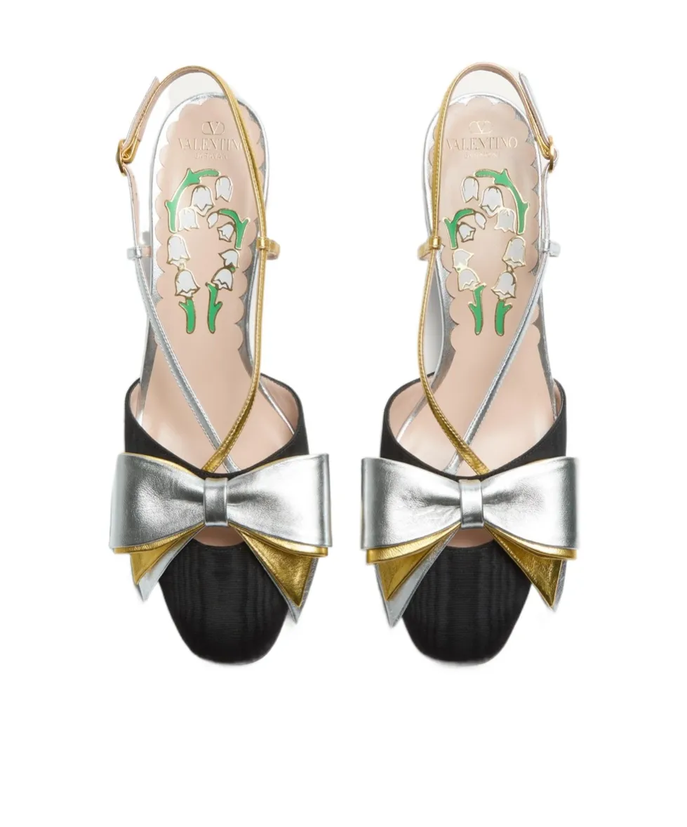 Valentino Bowow Crossover Strap Slingback Pumps