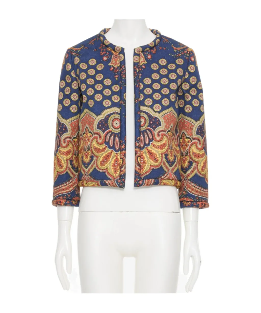 Valentino All-Over Patterned Crewneck Jacket