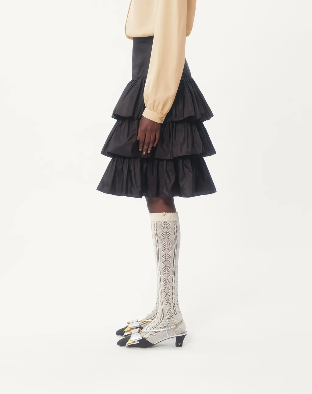 Valentino High Waist Ruffled Skirt
