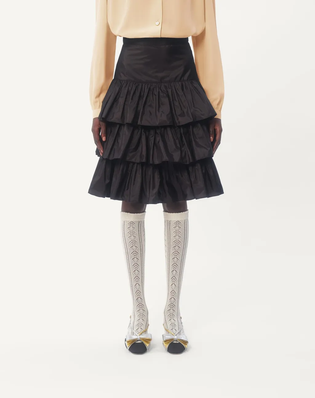 Valentino High Waist Ruffled Skirt