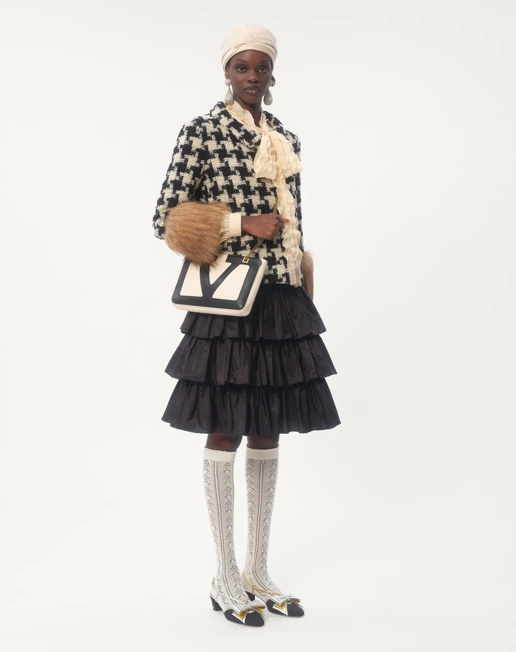 Valentino High Waist Ruffled Skirt