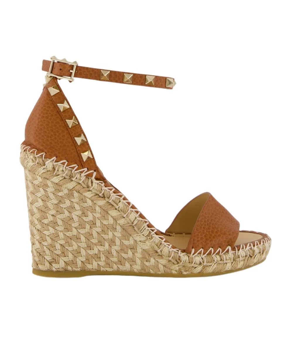 Valentino Garavani Rockstud Open Toe Wedged Sandals