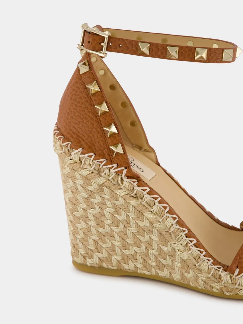 Valentino Garavani Rockstud Open Toe Wedged Sandals