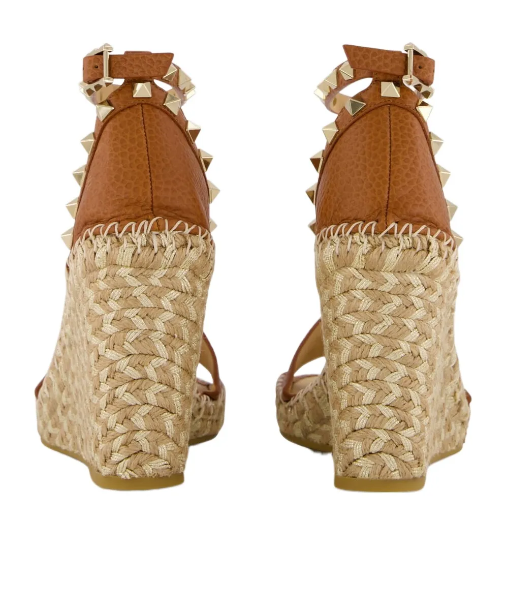 Valentino Garavani Rockstud Open Toe Wedged Sandals