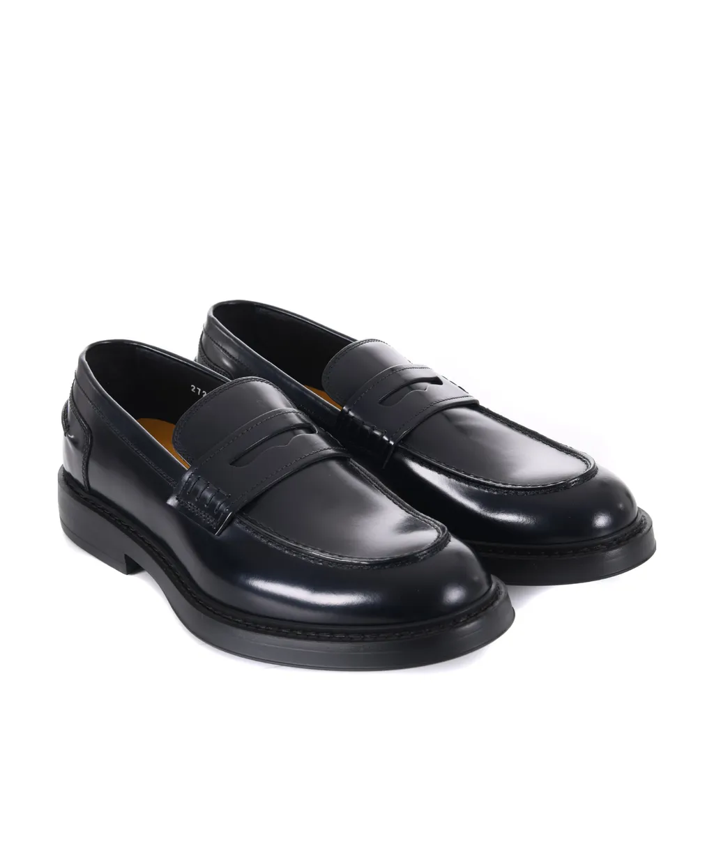 Doucal's High-Shine Slip-On Loafers