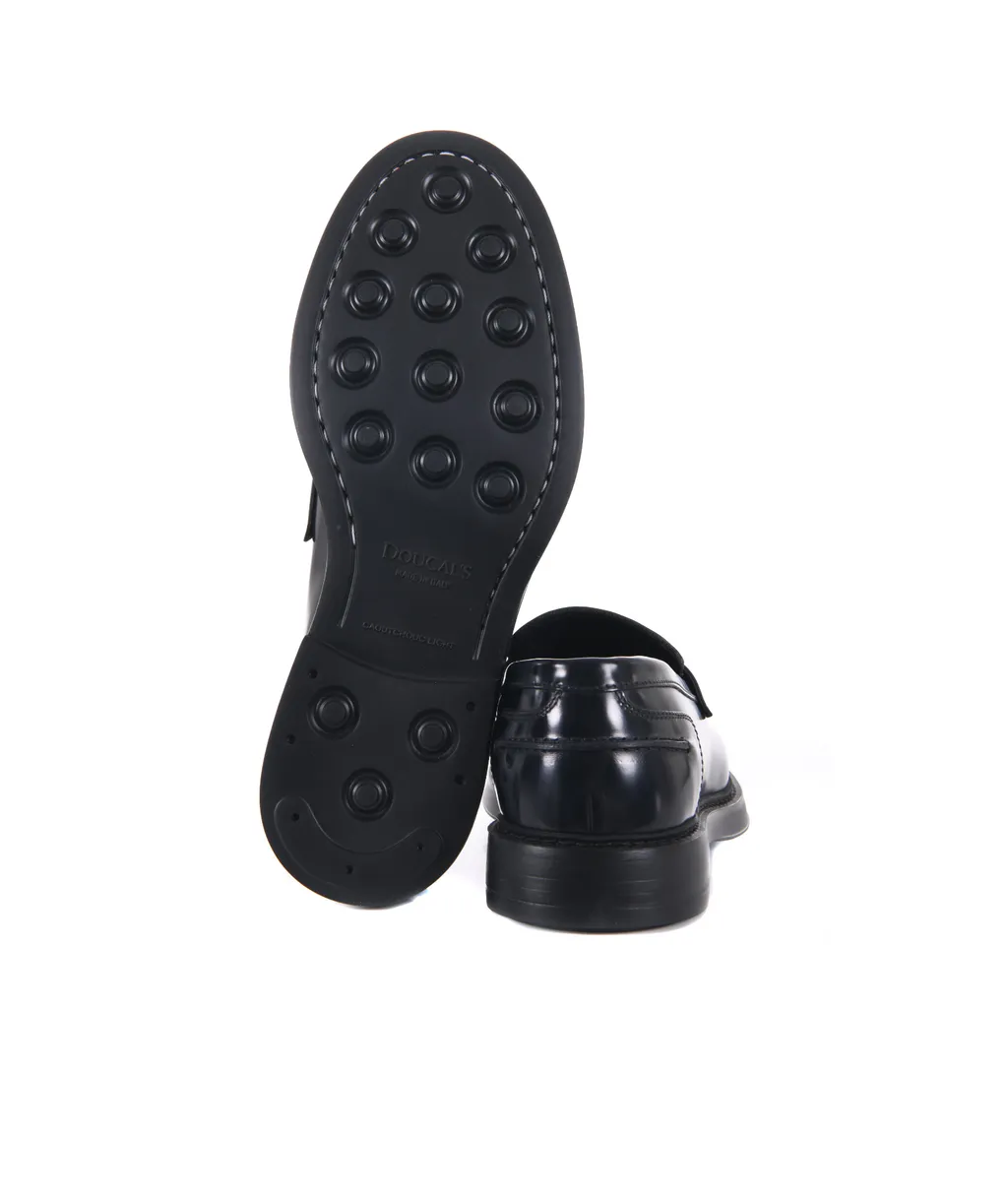 Doucal's High-Shine Slip-On Loafers