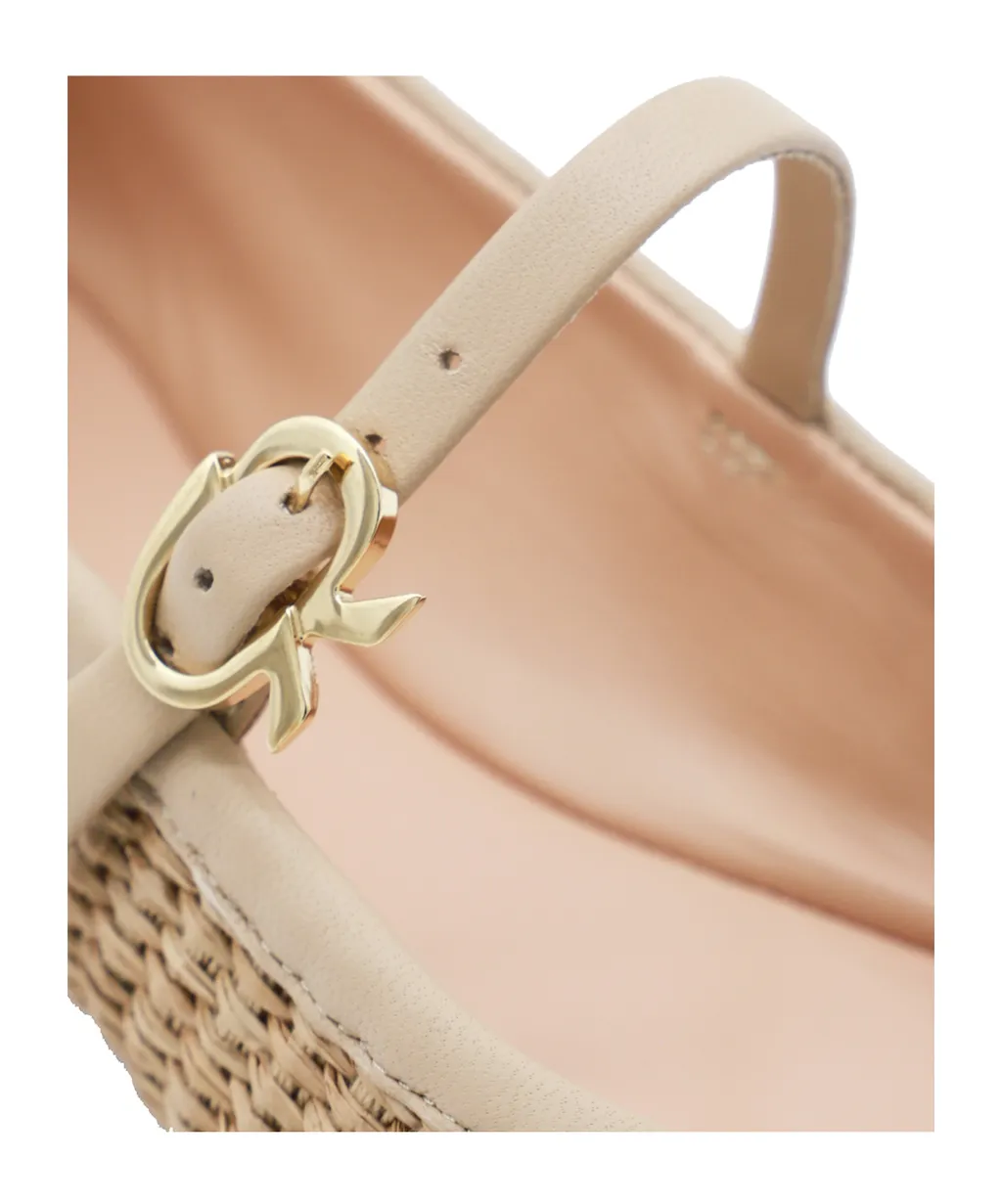 Gianvito Rossi Carla Buckle-Strap Ballerina Shoes
