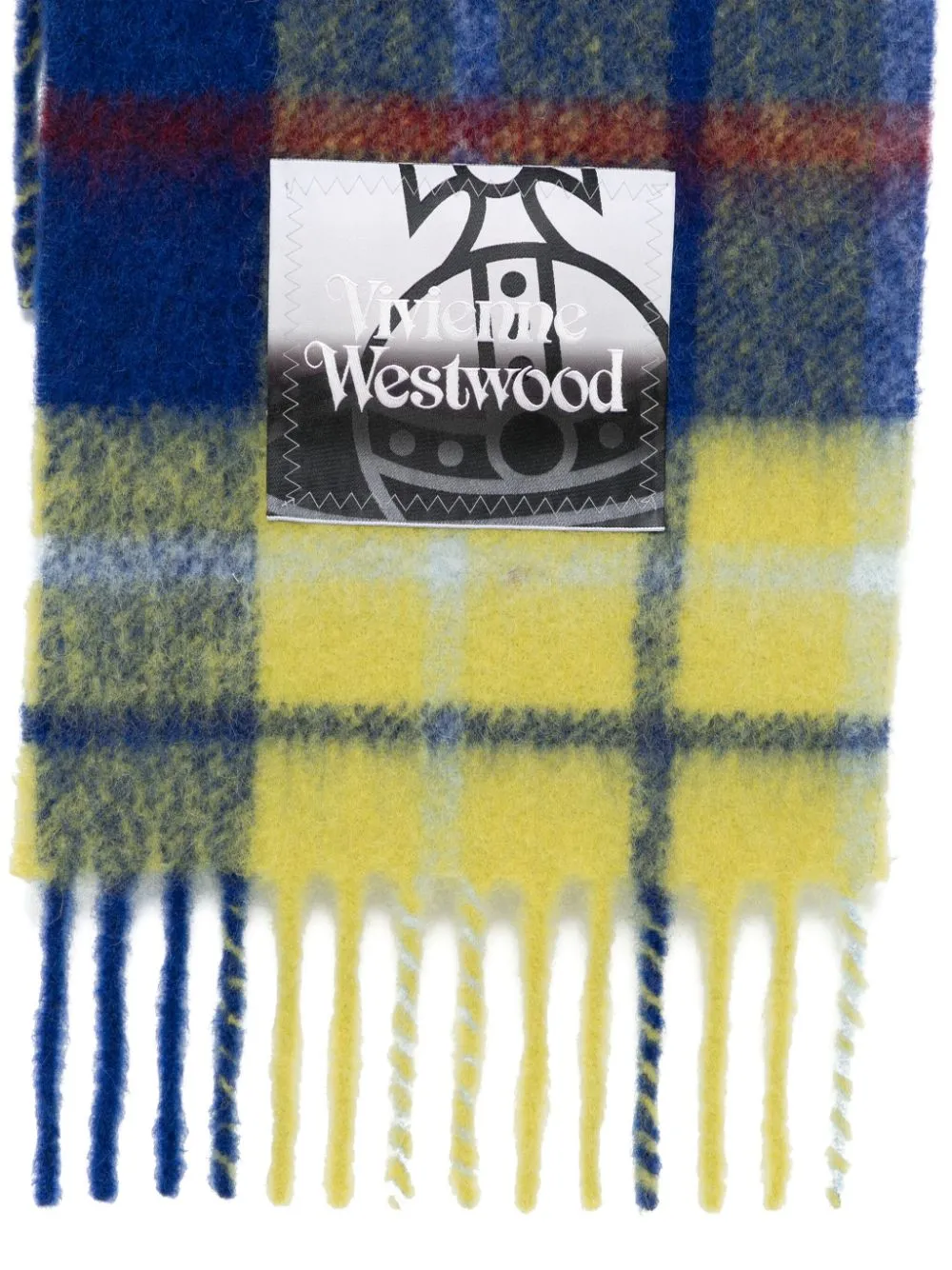 Vivienne Westwood Logo Patch Tartan Scarf
