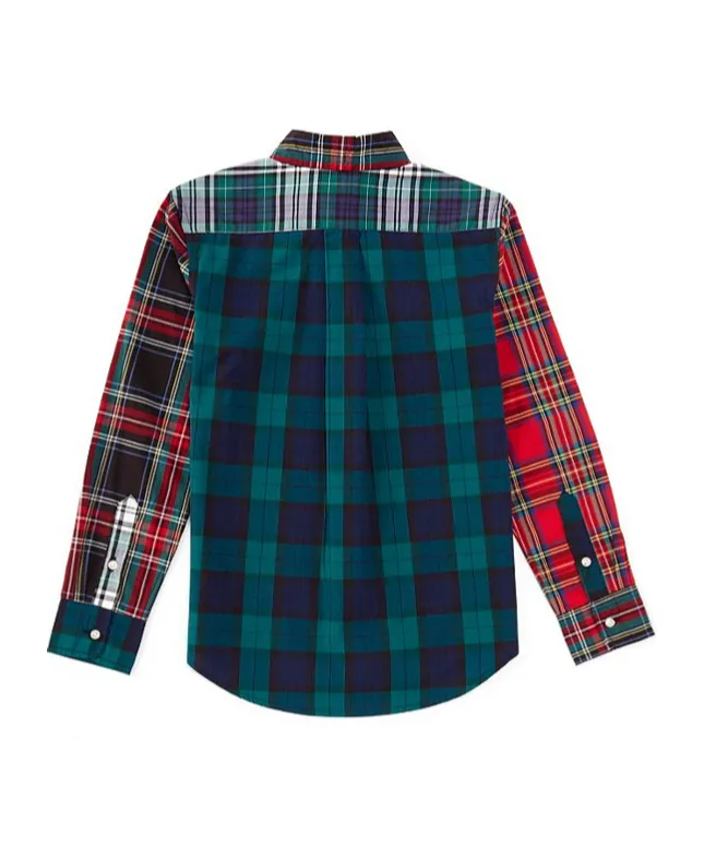 Polo Ralph Lauren Kids Checked Curved Hem Shirt