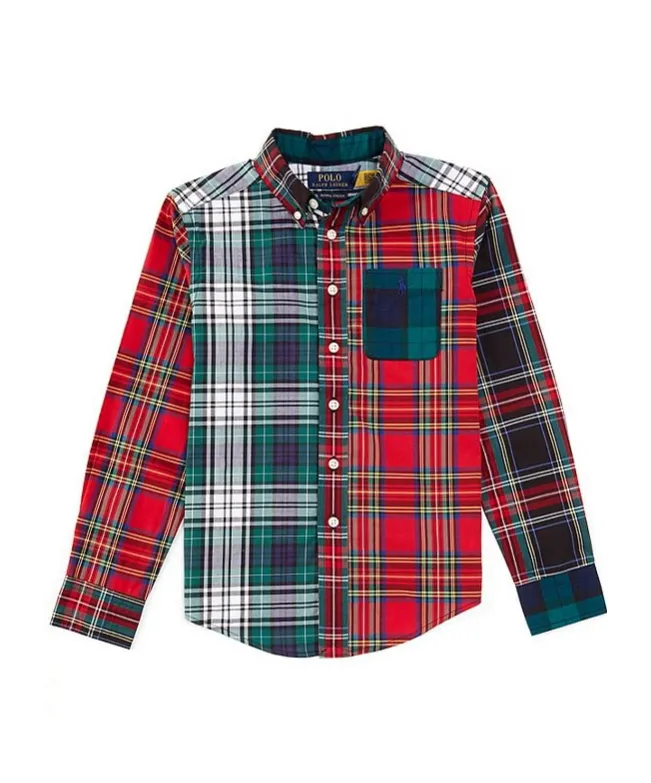 Polo Ralph Lauren Kids Checked Curved Hem Shirt