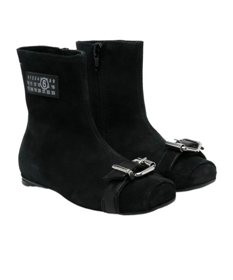 Square-Toed Short Boots