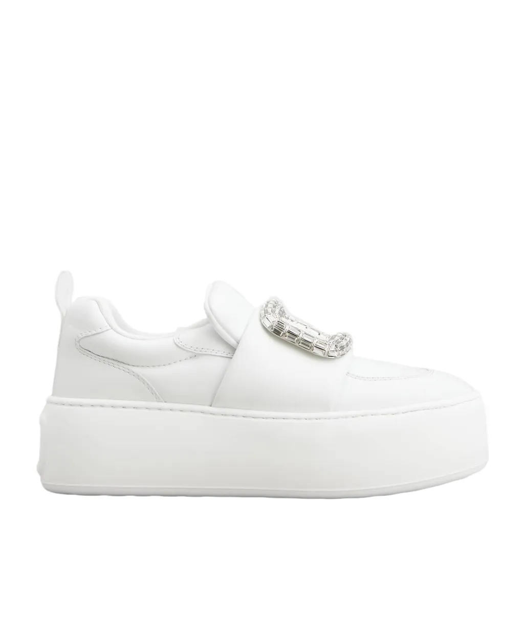 Roger Vivier Viv' Up Embellished Buckle Sneakers