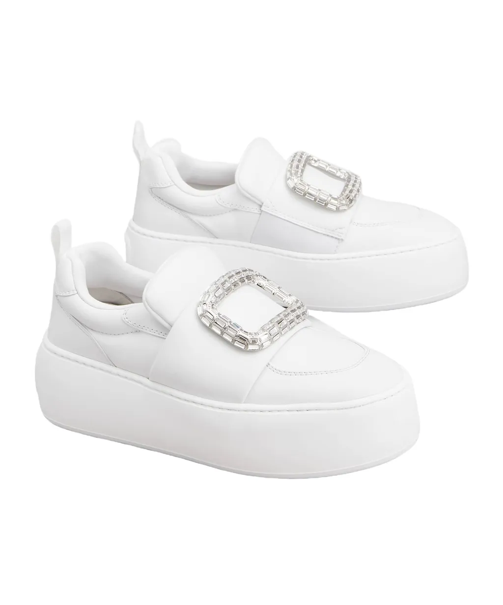 Roger Vivier Viv' Up Embellished Buckle Sneakers