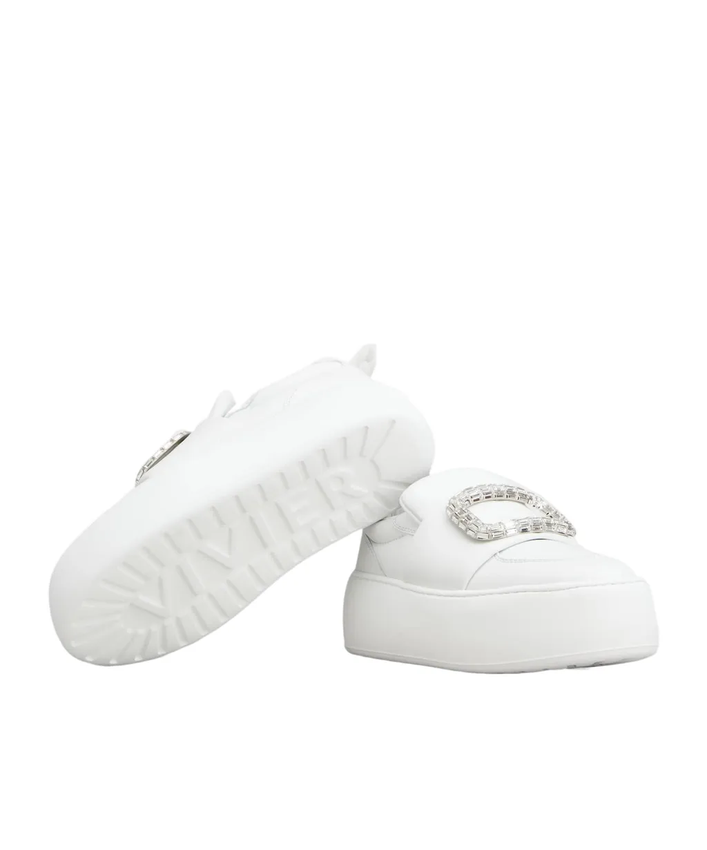 Roger Vivier Viv' Up Embellished Buckle Sneakers