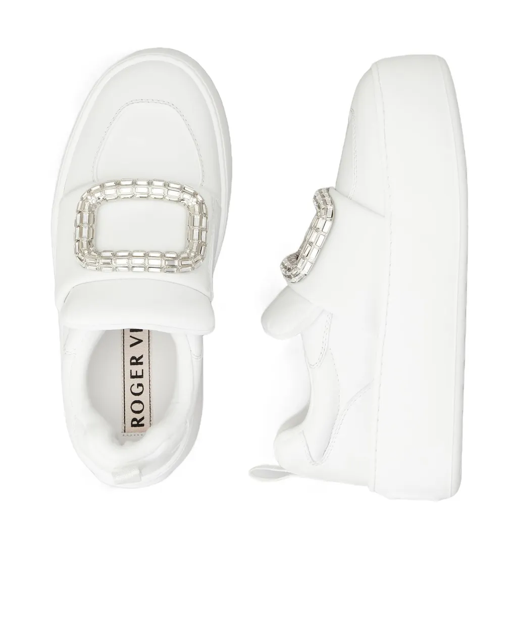 Roger Vivier Viv' Up Embellished Buckle Sneakers