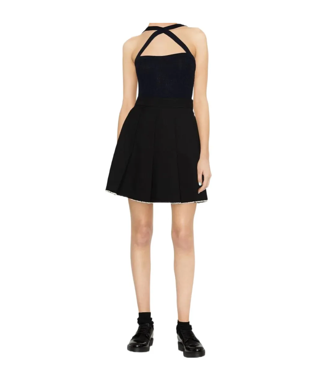 Patou Cross-Strap Cable Knitted Top