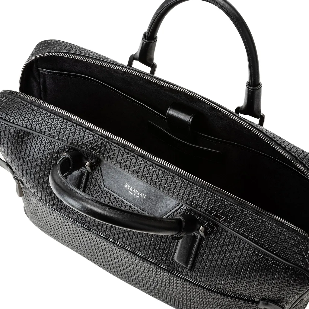Serapian Zip-Up Slim Briefcase