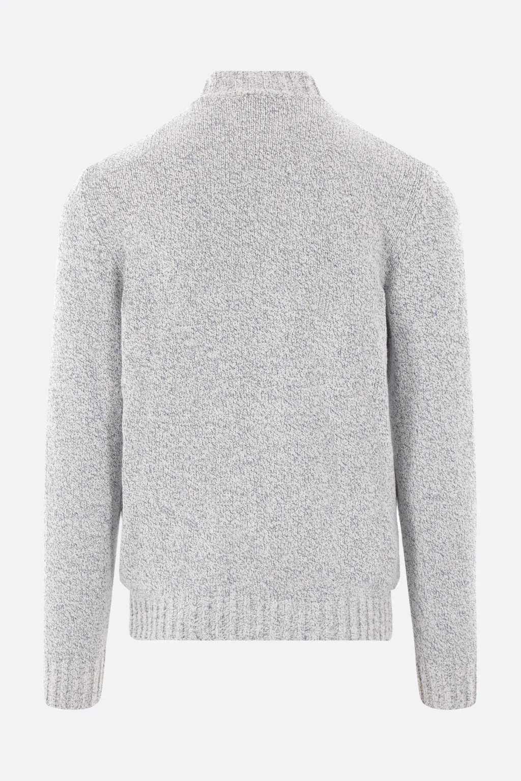 Zip-Up Marl-Knit Cardigan