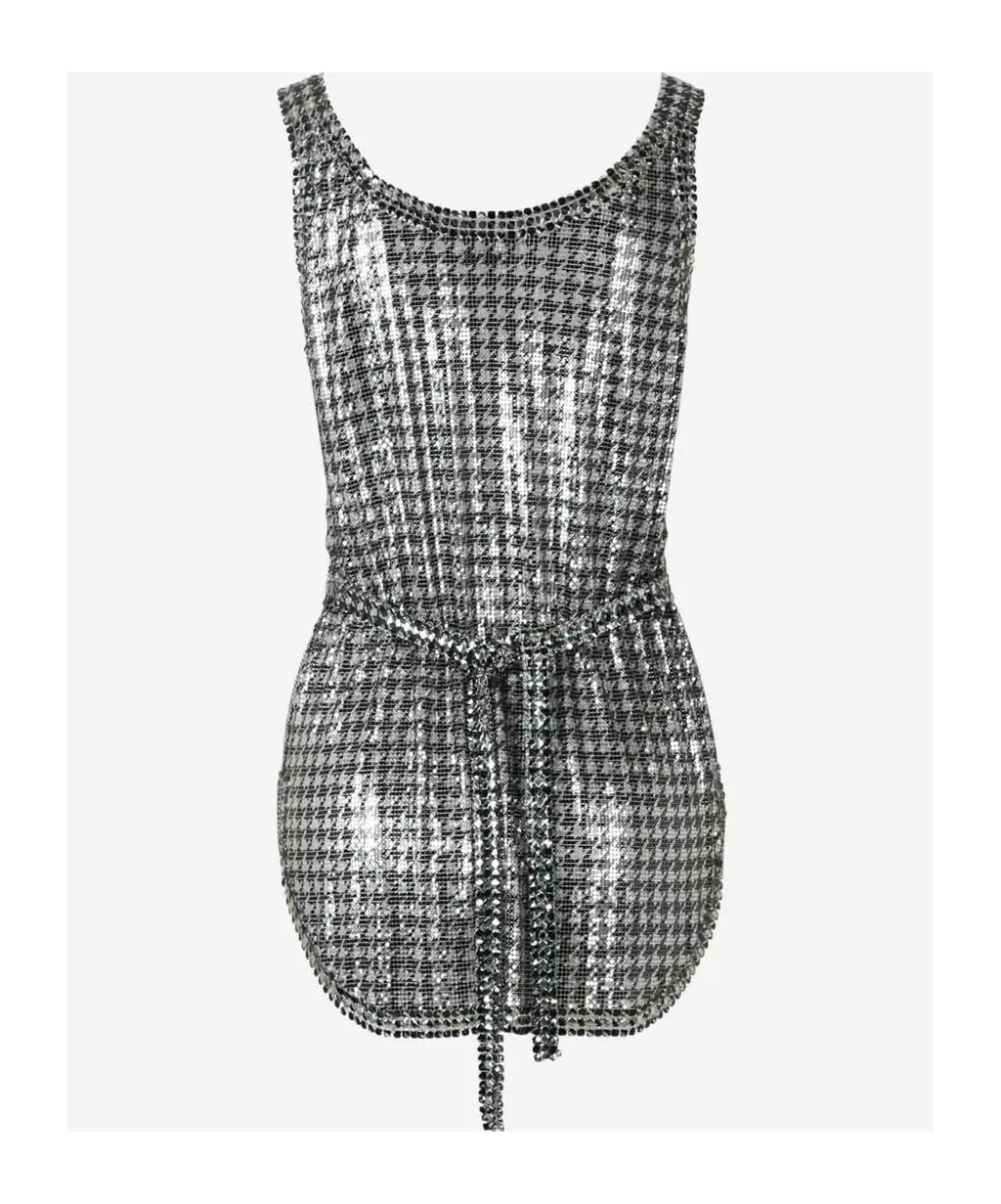 Paco Rabanne Metallic Effect Sleeveless Top