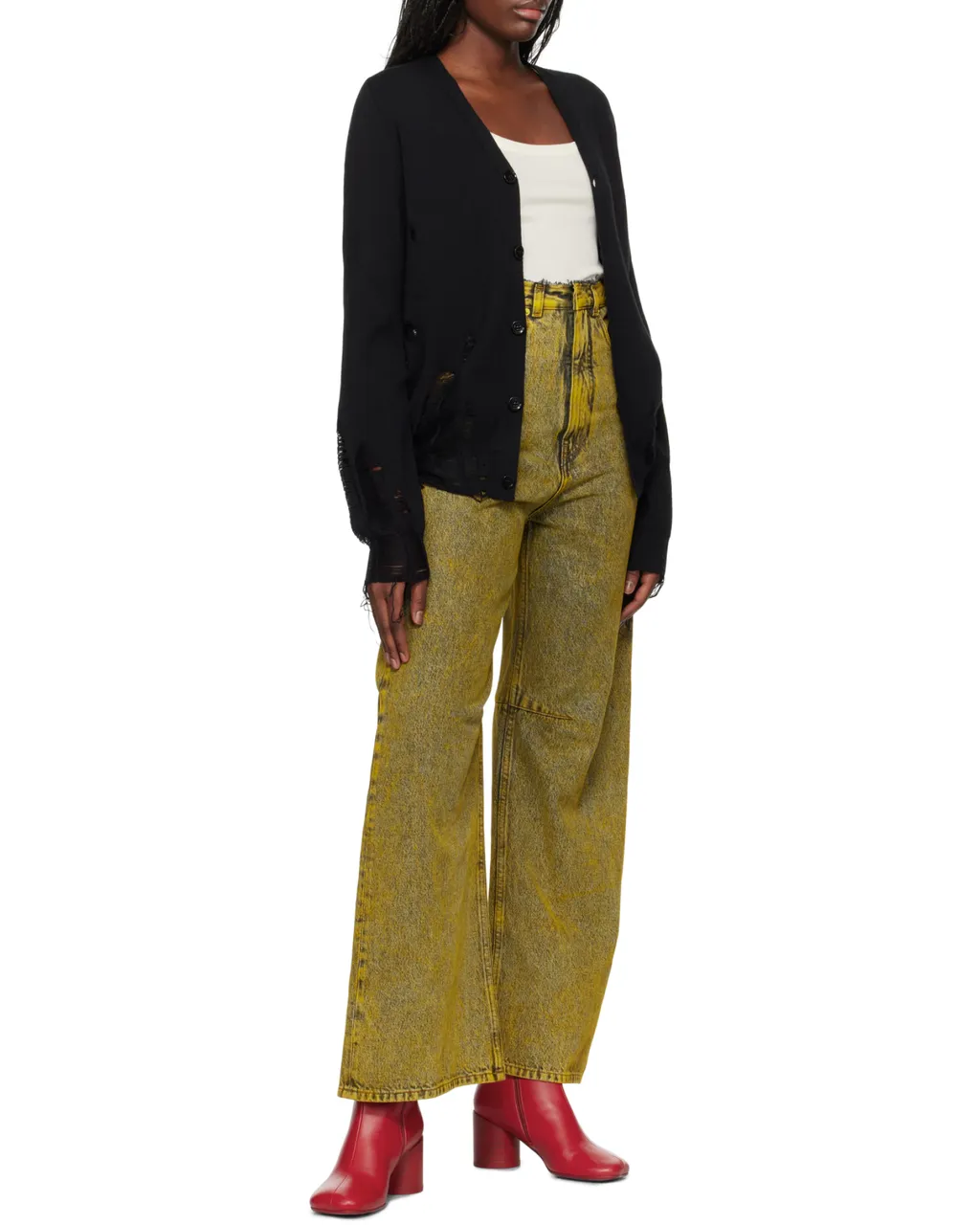 Mm6 Maison Margiela 5-Pocket Wide-Leg Jeans