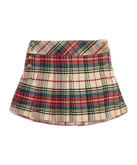 Plaid Pleated Skirt