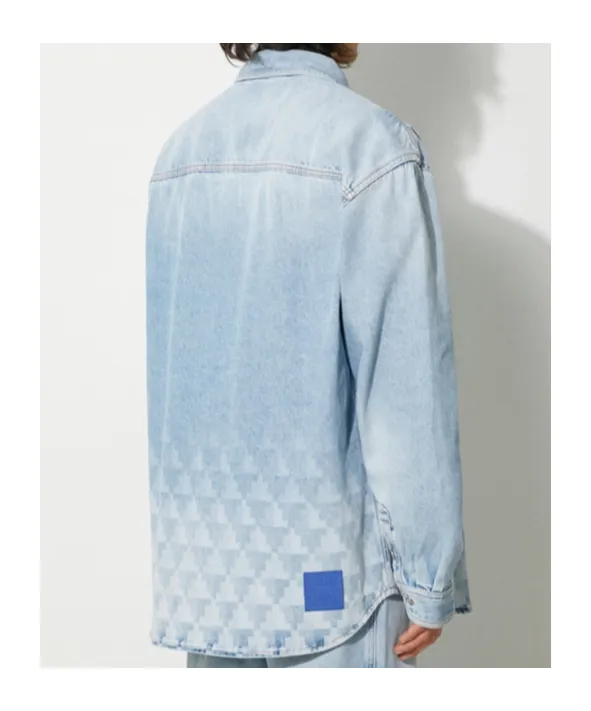 Laser Cross Denim Overshirt