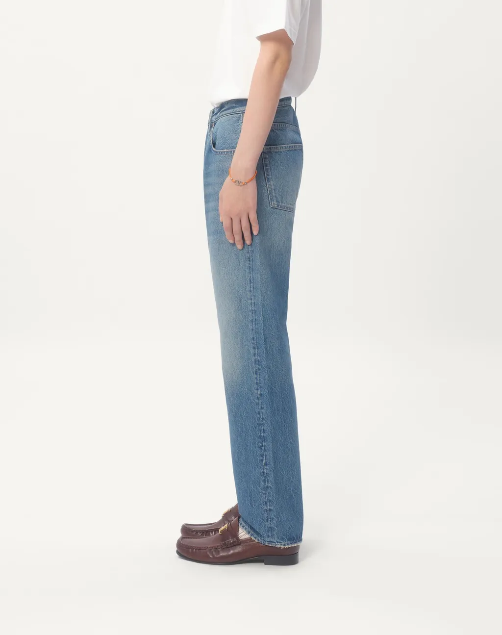 Valentino Logo Patch Straight Leg Jeans