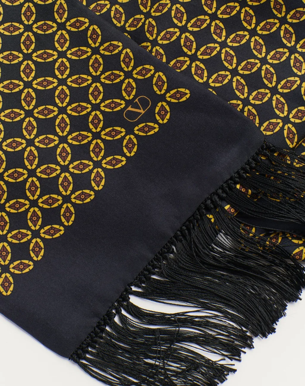 Valentino Chamber Fringed Edge Scarf