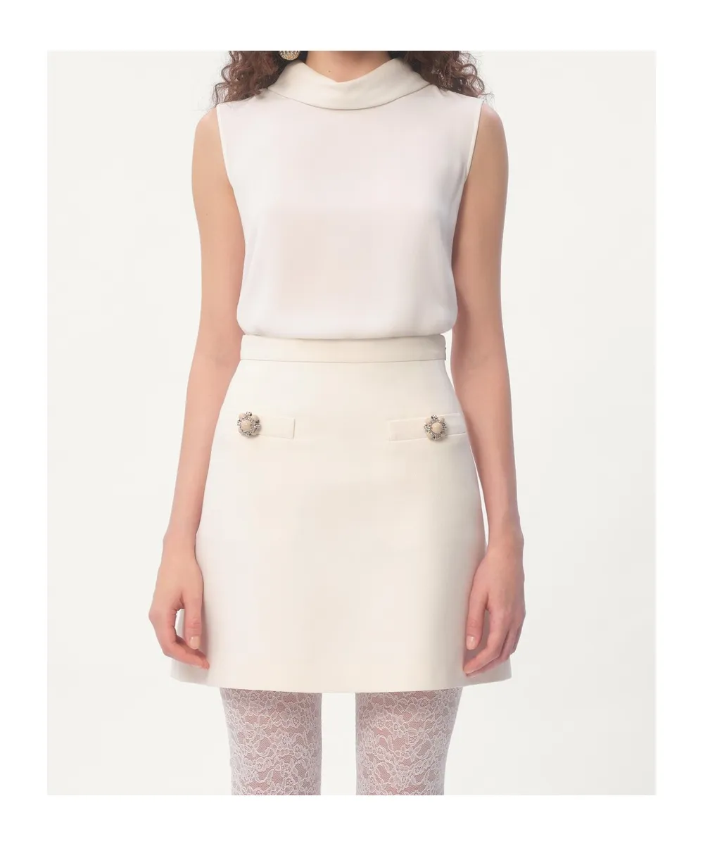 Valentino Curved Hem Sleeveless Blouse